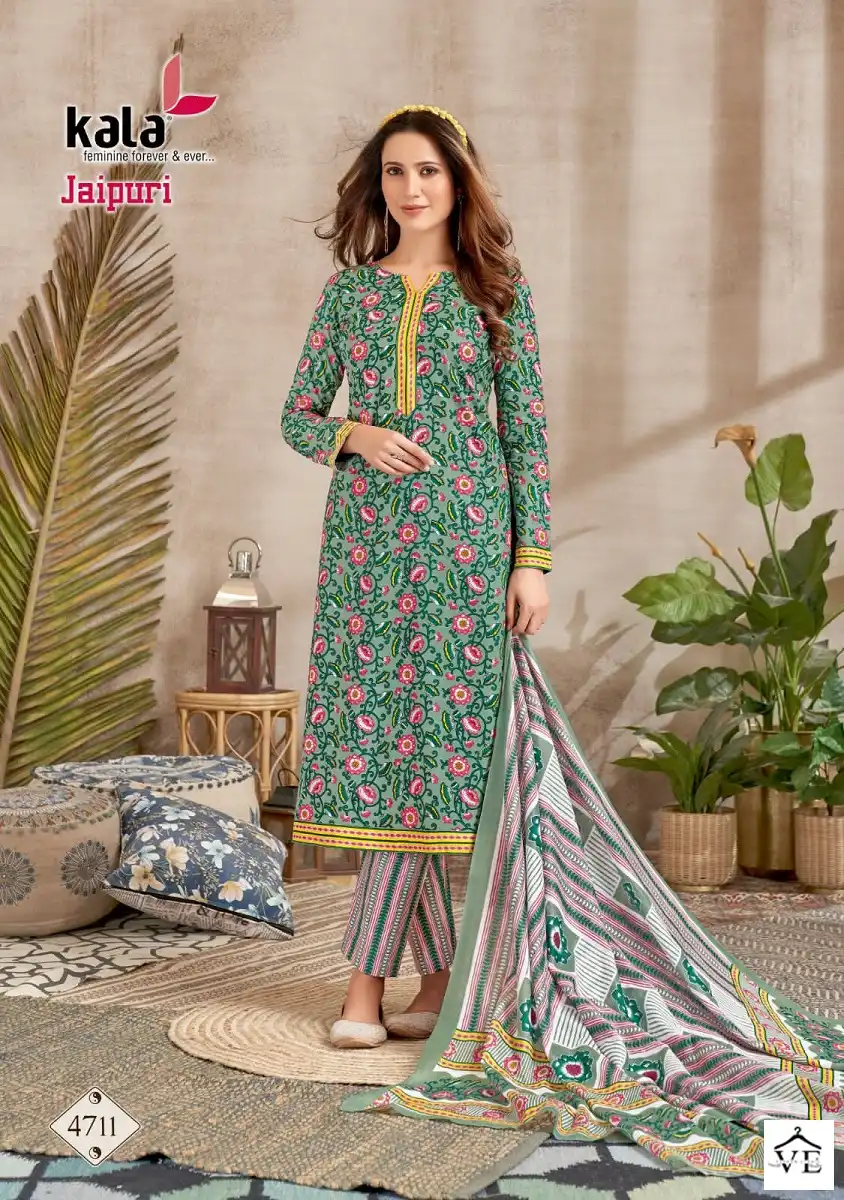 Kala Jaipuri Vol 2 Cotton Wholesale Salwar Suit Catalog — Wholesale Salwar Suits, MPA wholesale from Surat - Gallery Image 6