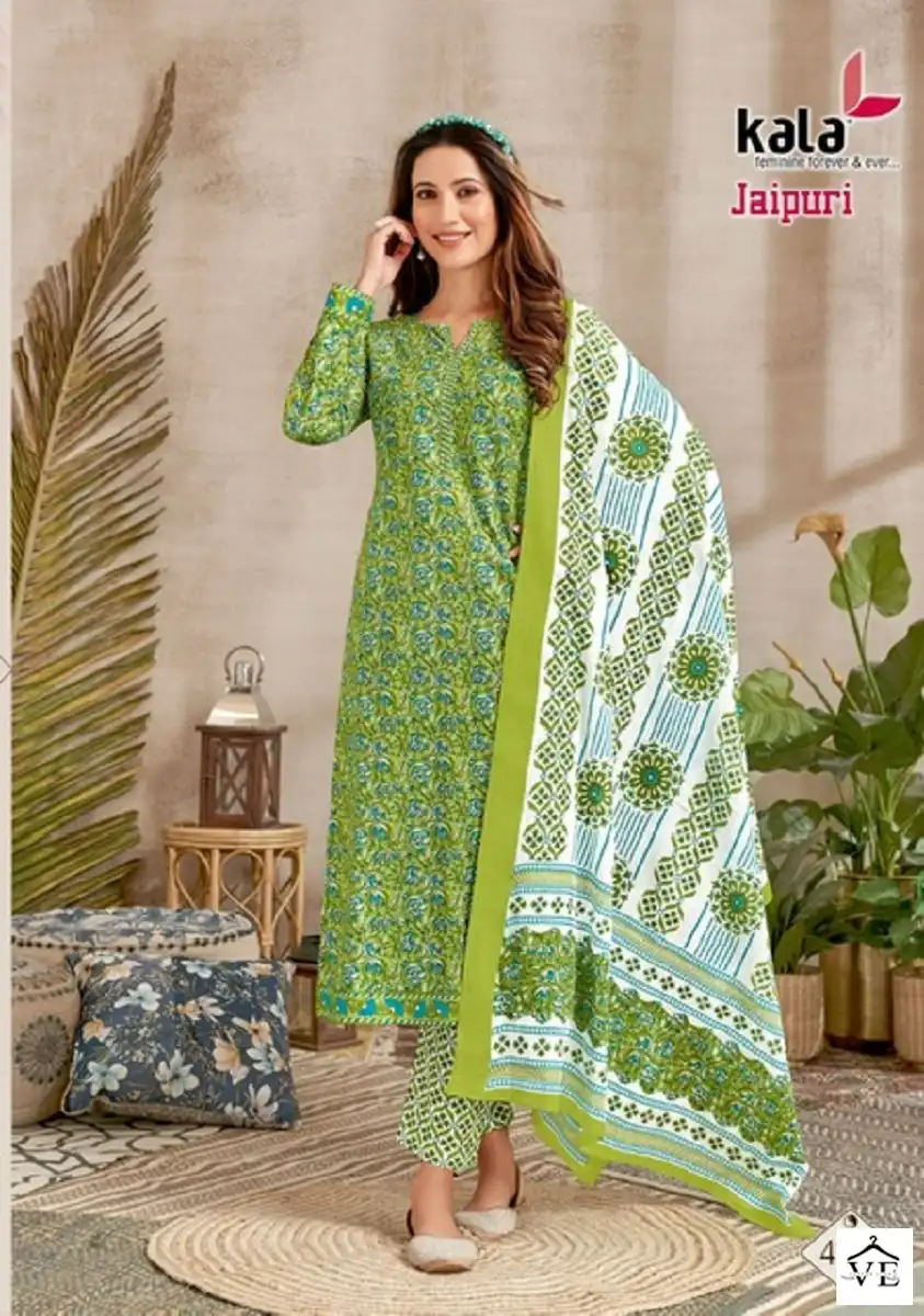 Kala Jaipuri Vol 2 Cotton Wholesale Salwar Suit Catalog — Wholesale Salwar Suits, MPA wholesale from Surat - Gallery Image 8