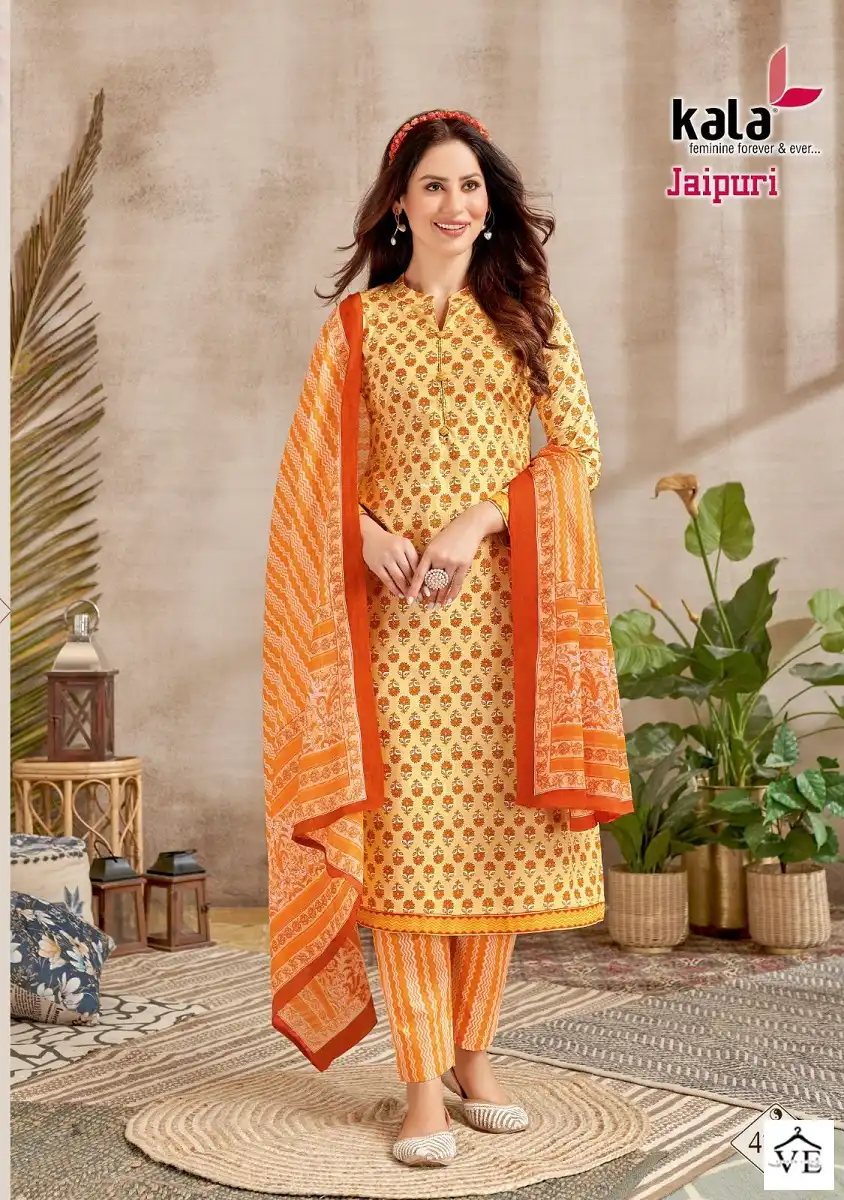 Kala Jaipuri Vol 2 Cotton Wholesale Salwar Suit Catalog — Wholesale Salwar Suits, MPA wholesale from Surat - Gallery Image 2