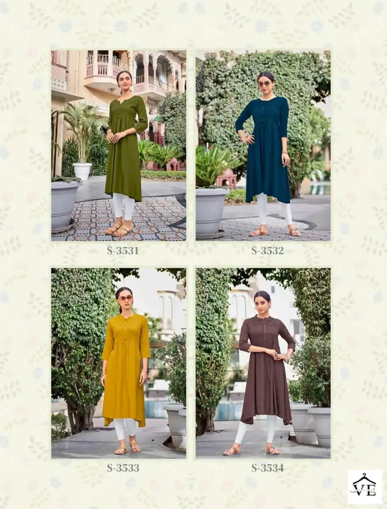 Vardan Ethnic Kiara Rayon Wholesale Kurtis Catalog — Wholesale Kurtis, MPA wholesale from Surat — view 4