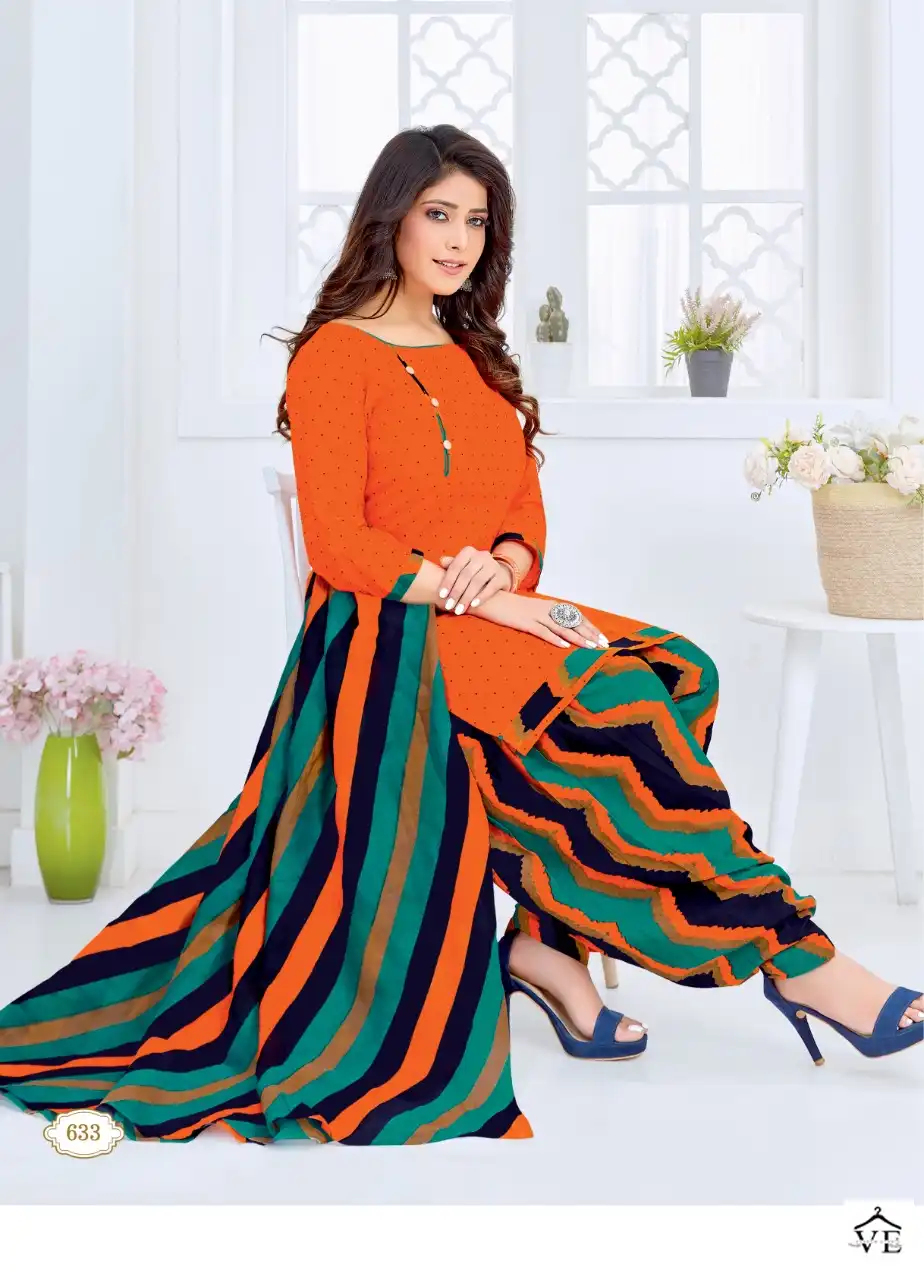 Vardan Ethnic Kuber Geet Patiyala Vol 7 Cotton Wholesale Readymade Salwar Suit Catalog — Wholesale Salwar Suits, MPA wholesale from Surat - Gallery Image 11