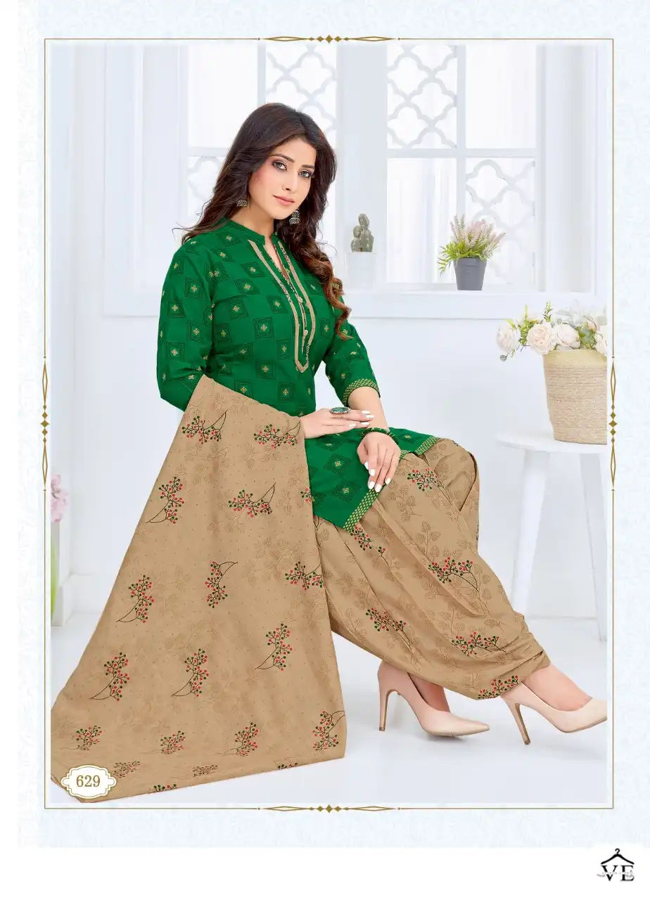 Vardan Ethnic Kuber Geet Patiyala Vol 7 Cotton Wholesale Readymade Salwar Suit Catalog — Wholesale Salwar Suits, MPA wholesale from Surat - Gallery Image 12