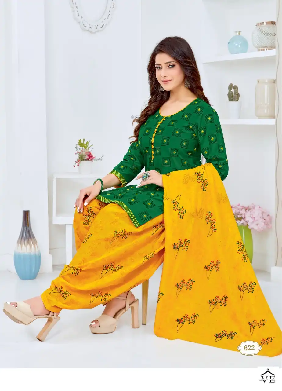Vardan Ethnic Kuber Geet Patiyala Vol 7 Cotton Wholesale Readymade Salwar Suit Catalog — Wholesale Salwar Suits, MPA wholesale from Surat - Gallery Image 4