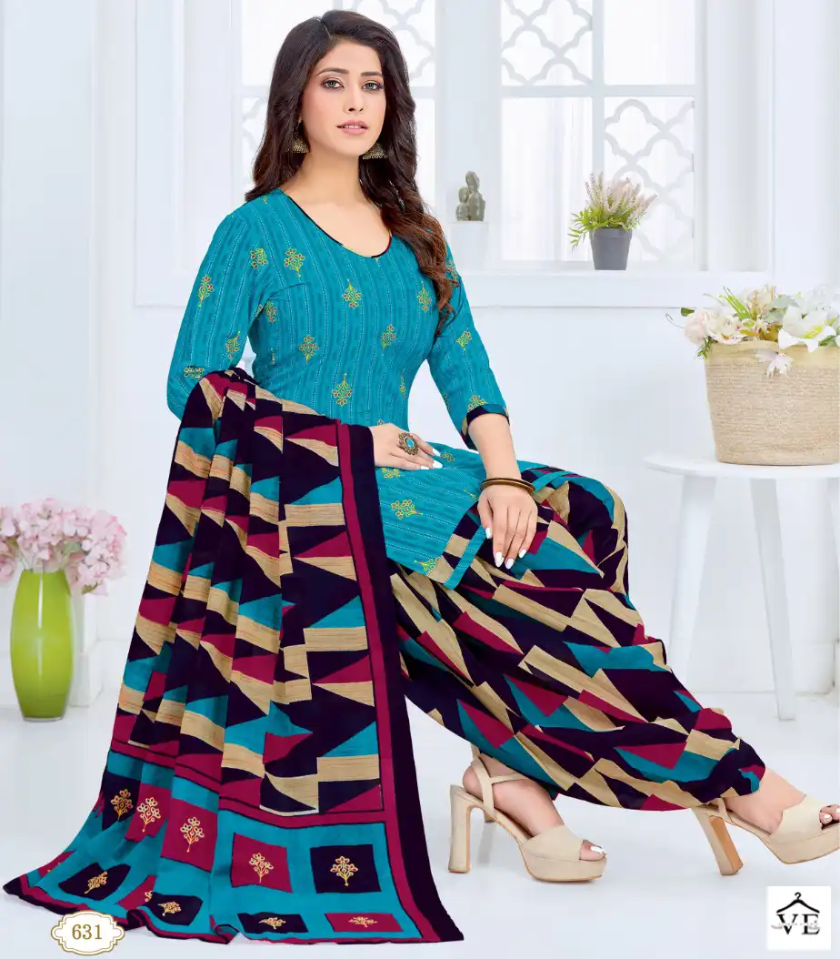 Vardan Ethnic Kuber Geet Patiyala Vol 7 Cotton Wholesale Readymade Salwar Suit Catalog — Wholesale Salwar Suits, MPA wholesale from Surat — view 1