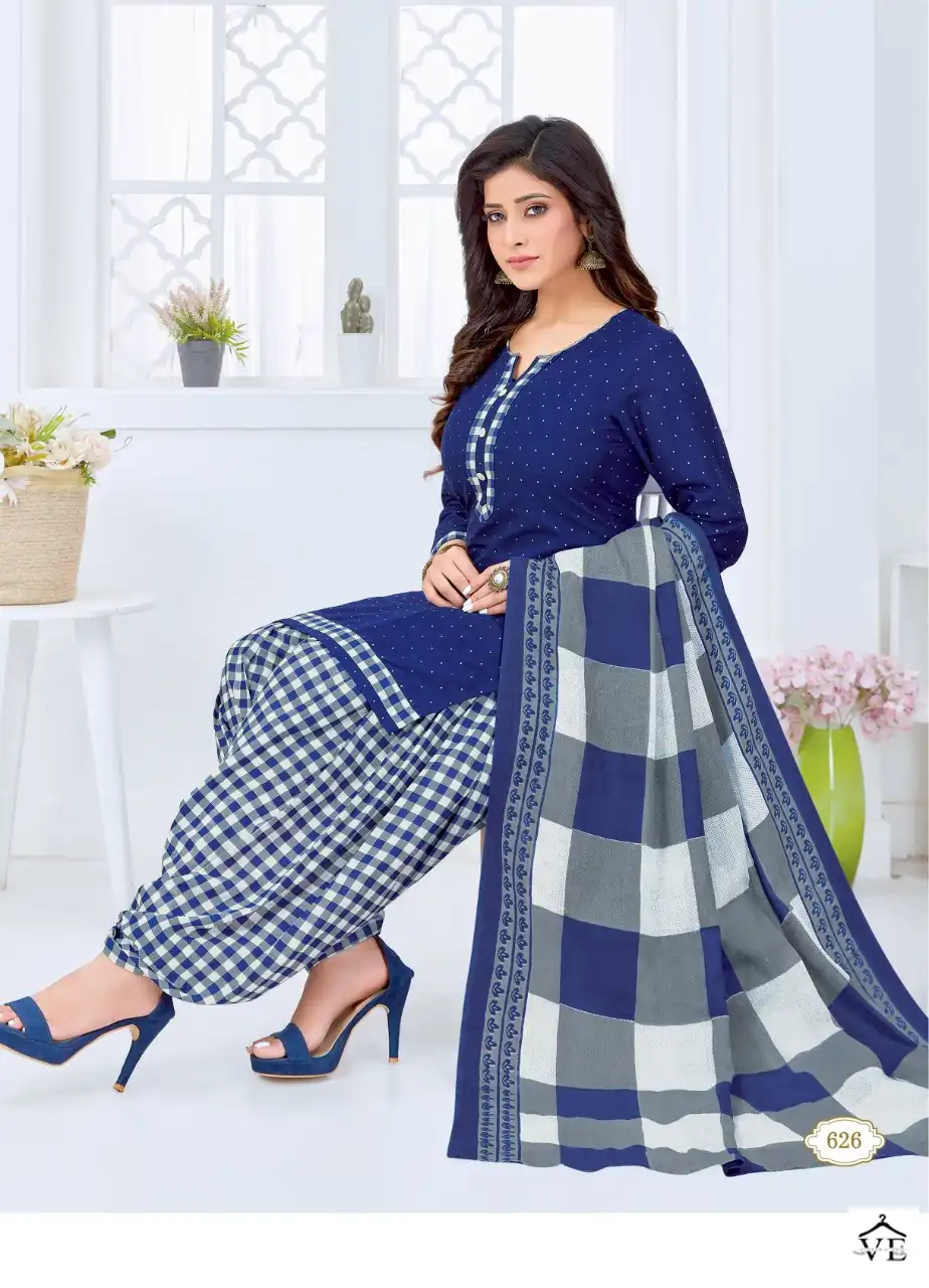 Vardan Ethnic Kuber Geet Patiyala Vol 7 Cotton Wholesale Readymade Salwar Suit Catalog — Wholesale Salwar Suits, MPA wholesale from Surat - Gallery Image 7