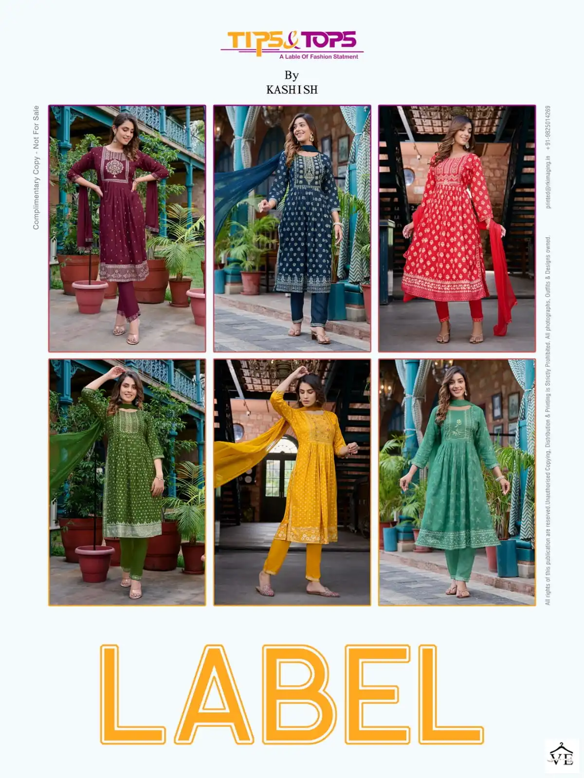 Tips And Tops Label Rayon Wholesale Readymade Salwar Suit Catalog — Wholesale Salwar Suits, MPA wholesale from Surat — view 7