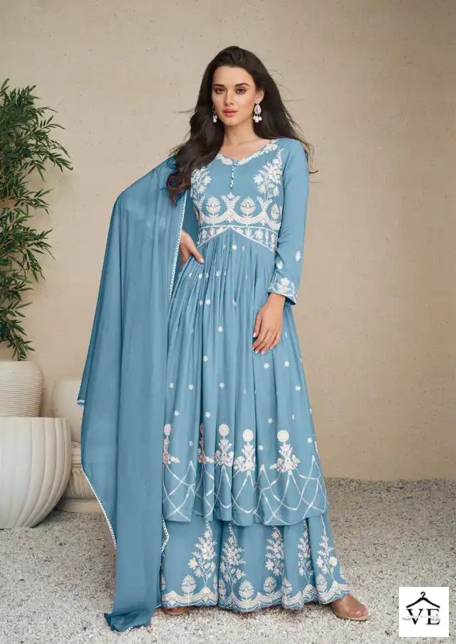 Vamika Lakhnavi Vol 5 Silver Heavy Rayon Wholesale Readymade Salwar Suit Catalog — Wholesale Salwar Suits, MPA wholesale from Surat — view 4