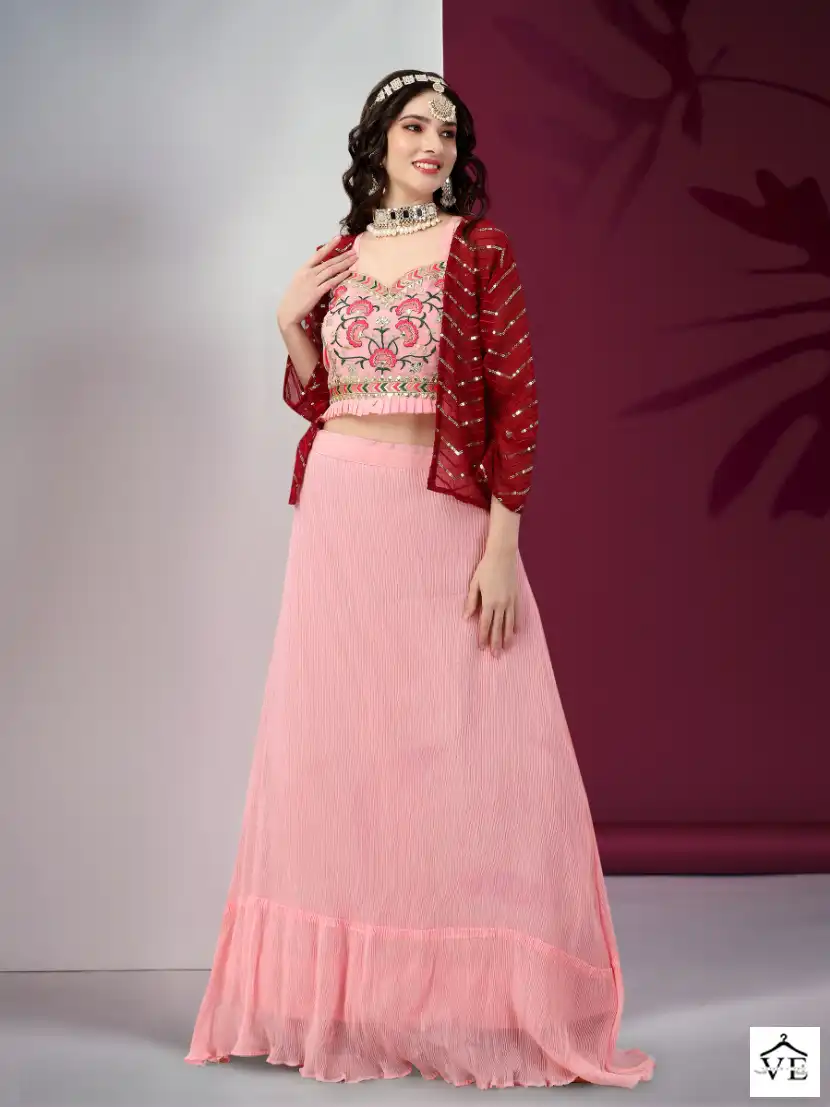 Biva Lavanyaa Georgette Wholesale Readymade Lehenga Catalog — Wholesale Lehenga, MPA wholesale from Surat - Gallery Image 4