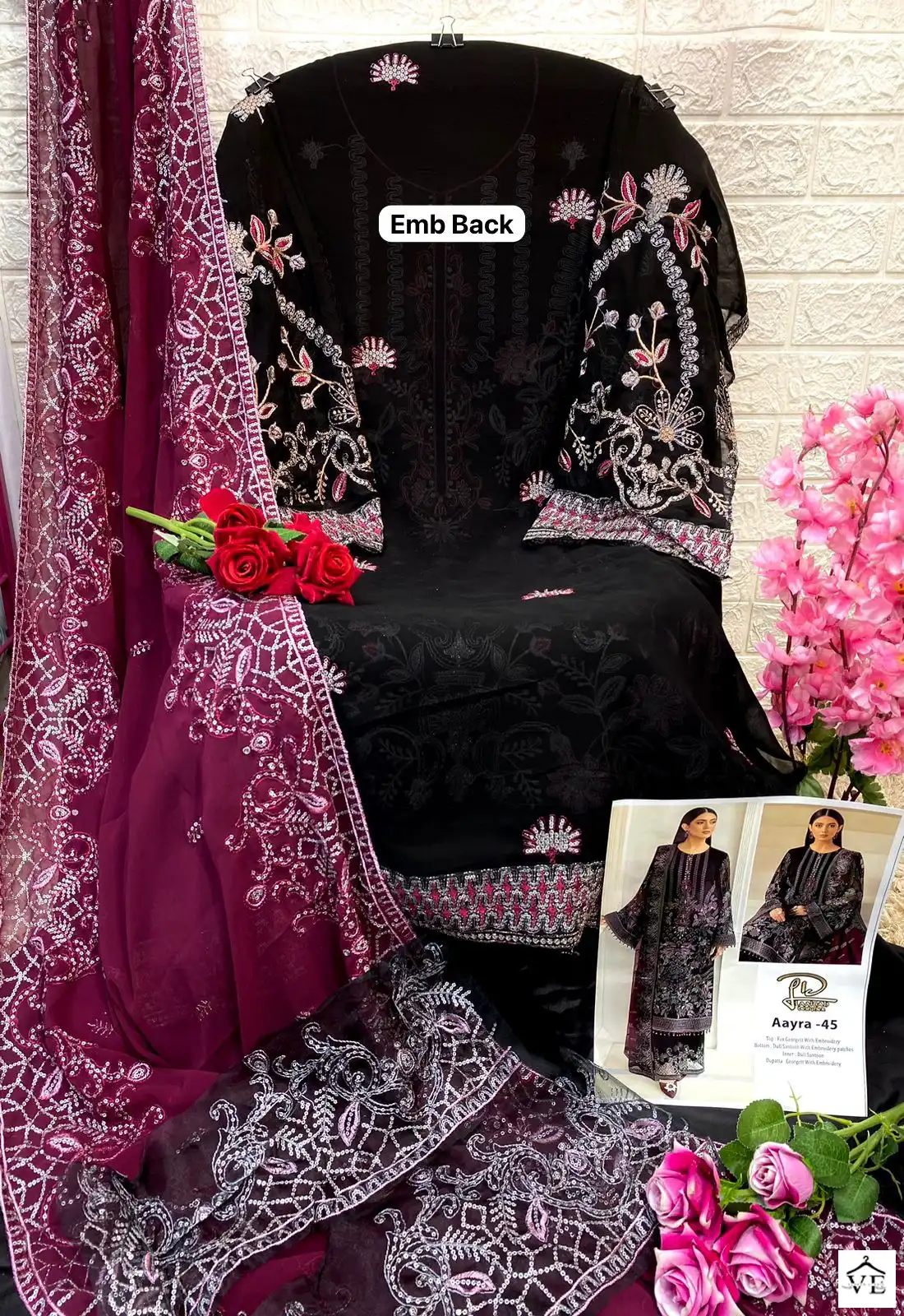 Laaibah LD Aayra 45 Faux Georgette Wholesale Pakistani Salwar Suit Catalog — Wholesale Salwar Suits, MPA wholesale from Surat — view 6