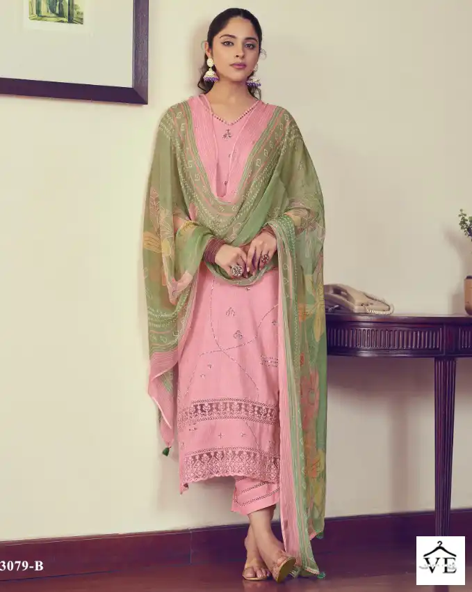 Jayvijay Lenora 3079 Pure Linen Wholesale Designer Salwar Suit Catalog — Wholesale Salwar Suits, MPA wholesale from Surat — view 1