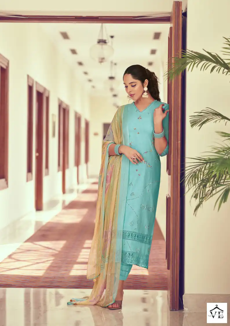 Jayvijay Lenora 3079 Pure Linen Wholesale Designer Salwar Suit Catalog — Wholesale Salwar Suits, MPA wholesale from Surat - Gallery Image 3