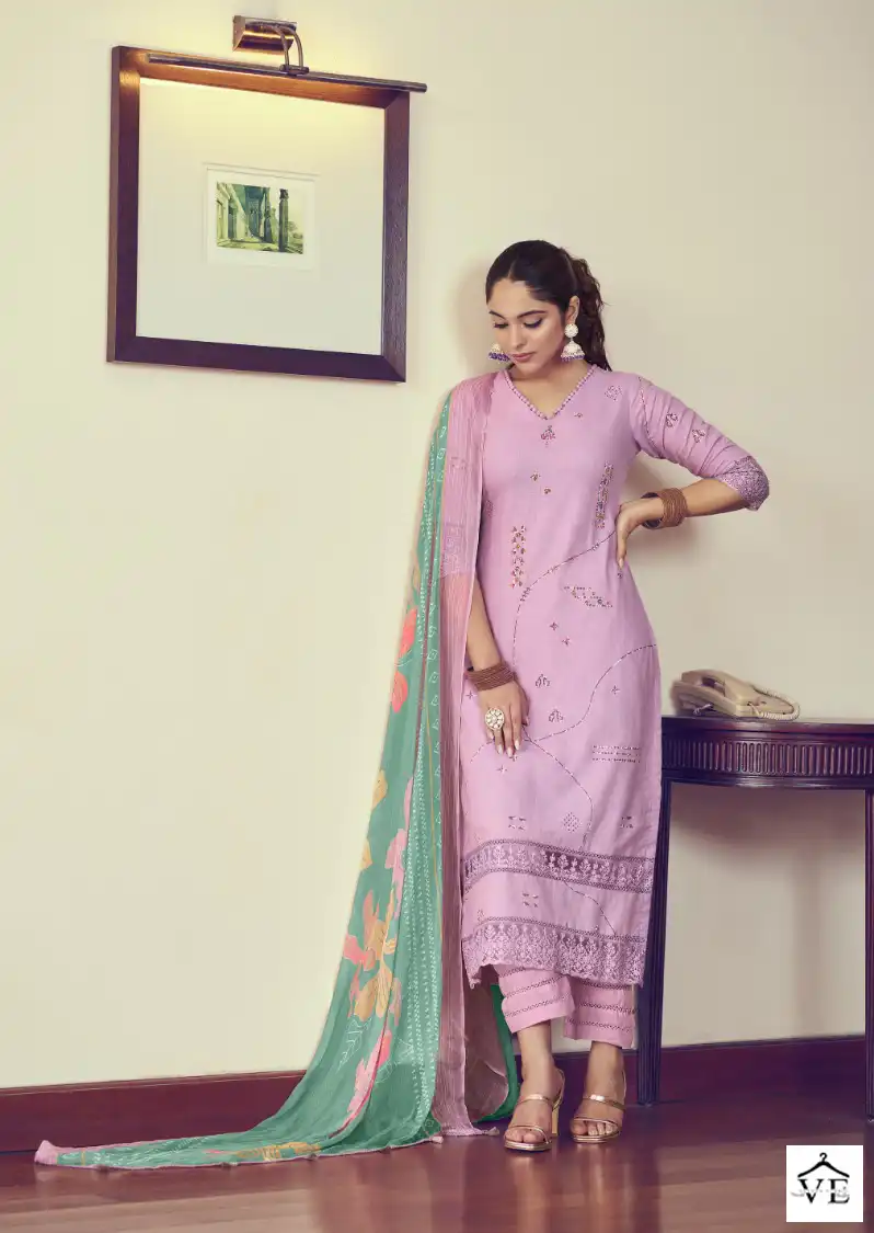 Jayvijay Lenora 3079 Pure Linen Wholesale Designer Salwar Suit Catalog — Wholesale Salwar Suits, MPA wholesale from Surat - Gallery Image 4