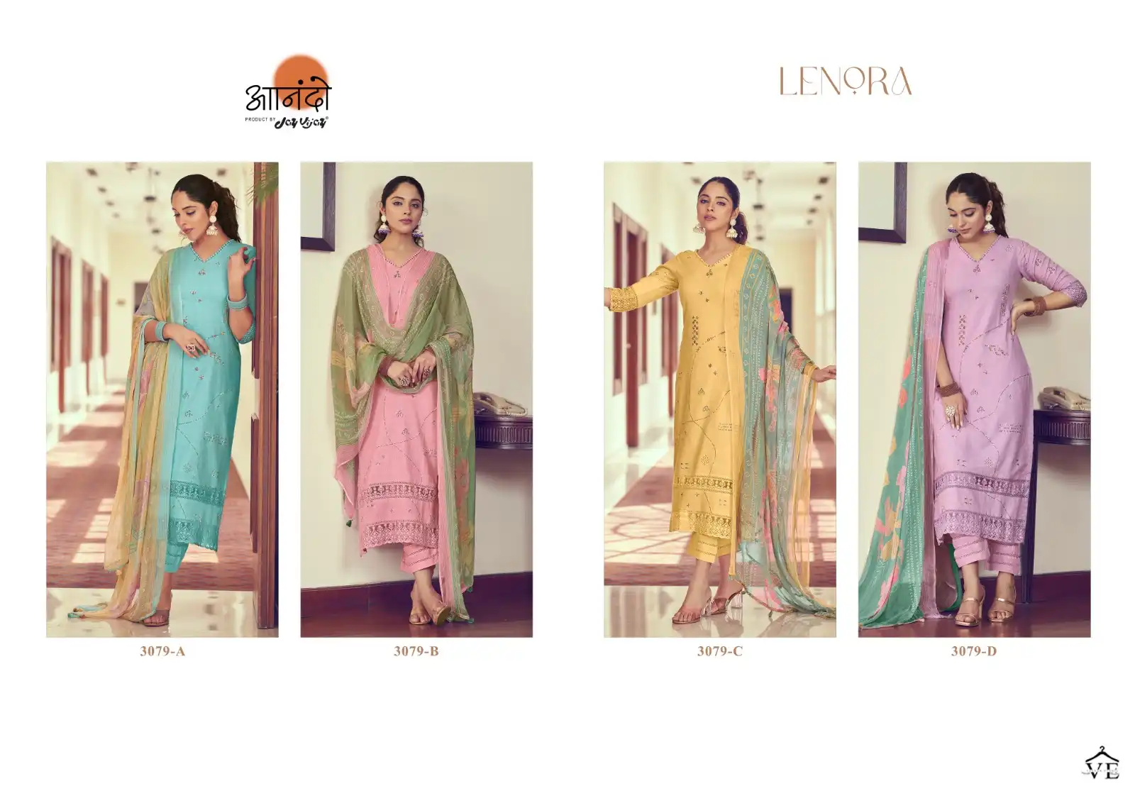 Jayvijay Lenora 3079 Pure Linen Wholesale Designer Salwar Suit Catalog — Wholesale Salwar Suits, MPA wholesale from Surat — view 5