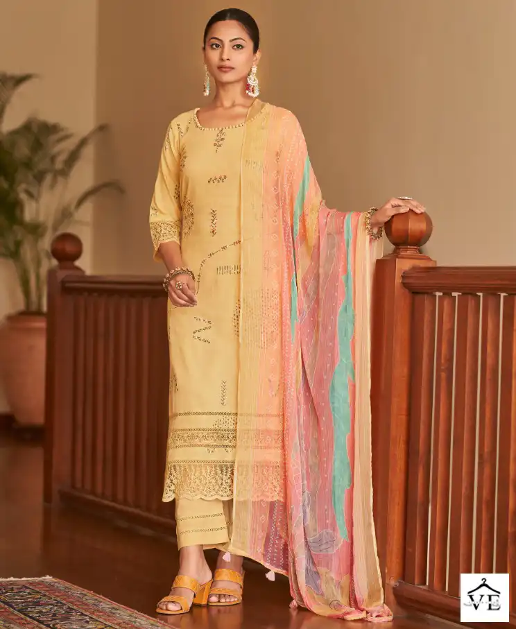 Jayvijay Lenora 3080 Pure Linen Wholesale Designer Salwar Suit Catalog — Wholesale Salwar Suits, MPA wholesale from Surat — view 1