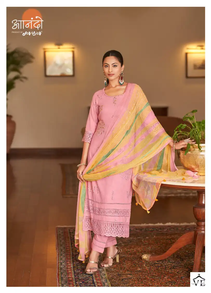 Jay Vijay Lenora 3081 Pure Linen Wholesale Salwar Syut Catalog — Wholesale Salwar Suits, MPA wholesale from Surat - Gallery Image 8