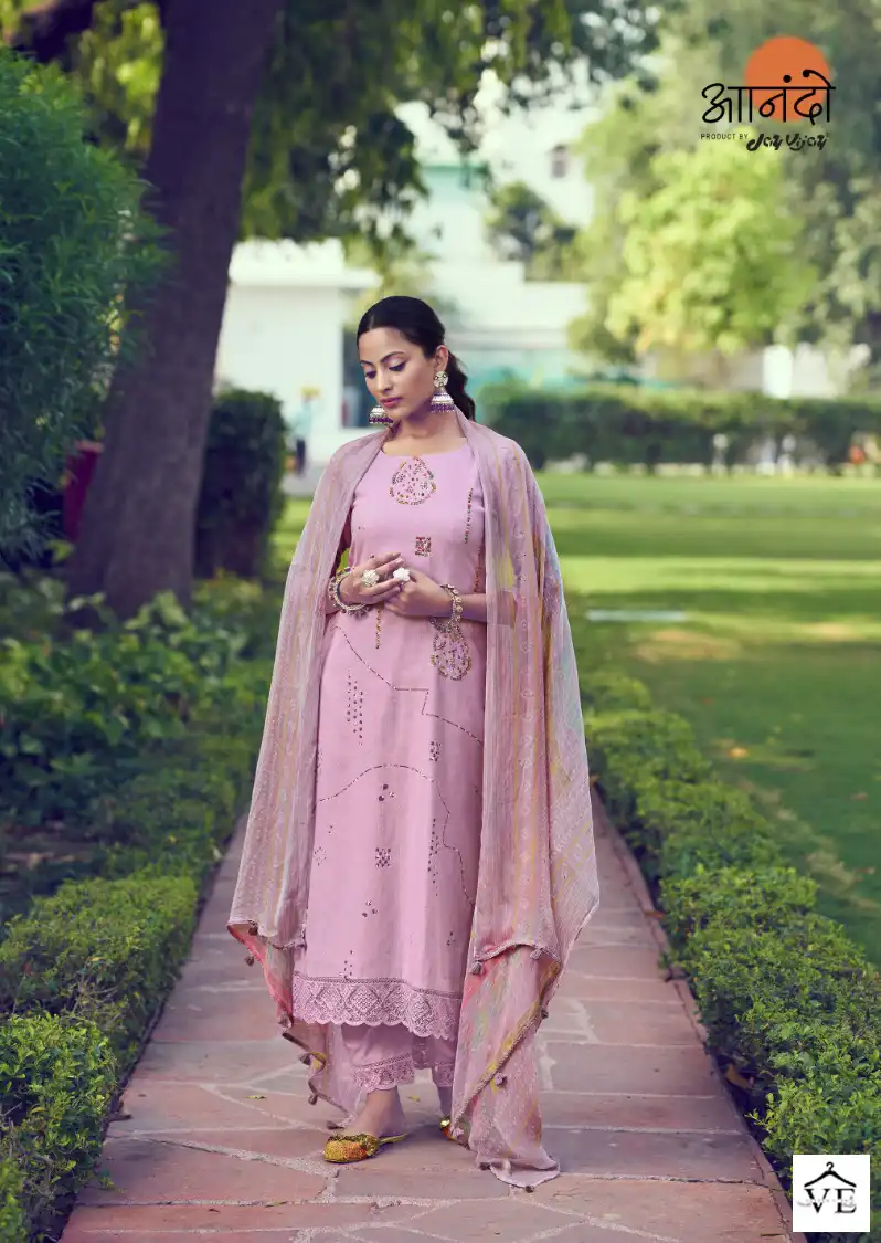 Jay Vijay Lenora 3081 Pure Linen Wholesale Salwar Syut Catalog — Wholesale Salwar Suits, MPA wholesale from Surat - Gallery Image 7
