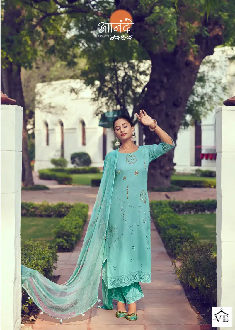 Jayvijay Lenora 3081 Pure Linen Wholesale Designer Salwar Suit Catalog — Wholesale Salwar Suits, MPA wholesale from Surat - Gallery Image 3