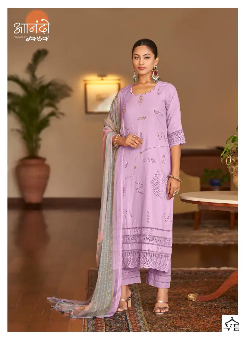 Jay Vijay Lenora 3081 Pure Linen Wholesale Salwar Syut Catalog — Wholesale Salwar Suits, MPA wholesale from Surat - Gallery Image 3