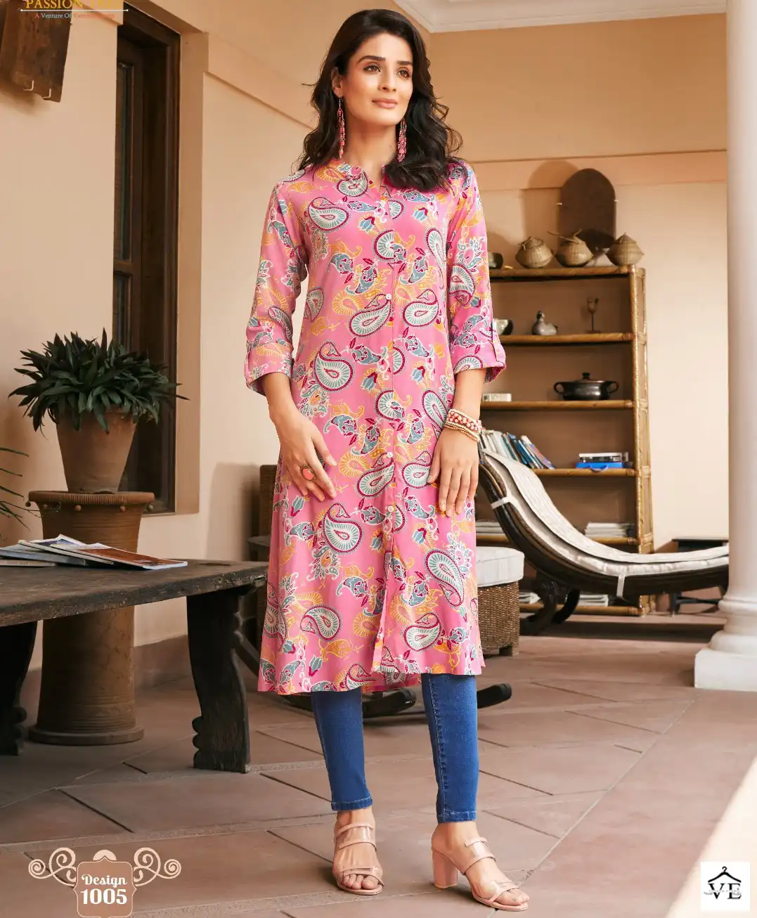 Vardan Ethnic Life Style Vol 1 Rayon Printed Wholesale Kurtis Catalog — Wholesale Kurtis, MPA wholesale from Surat — view 1