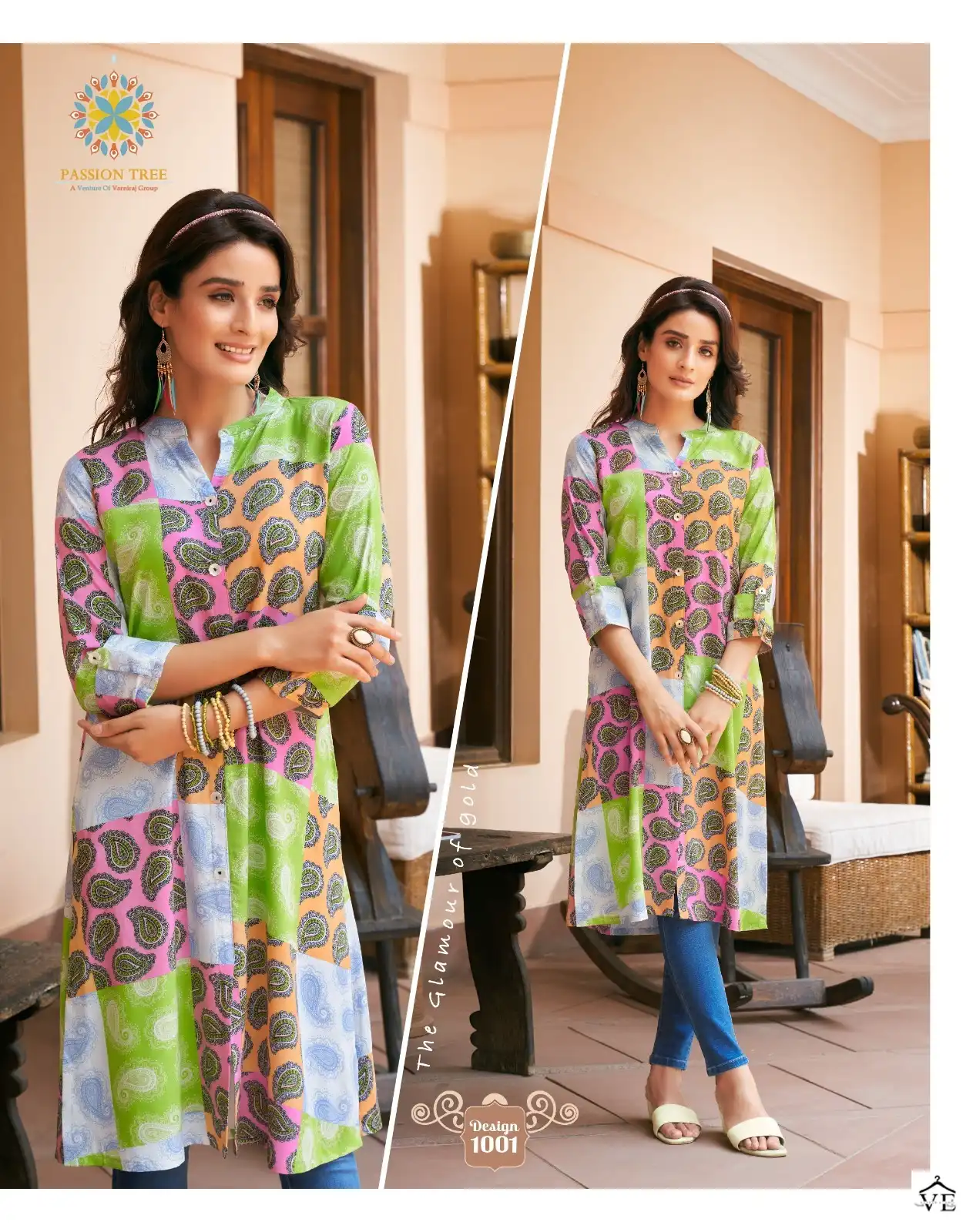 Vardan Ethnic Life Style Vol 1 Heavy Rayon Wholesale Kurtis Catalog — Wholesale Kurtis, MPA wholesale from Surat - Gallery Image 2