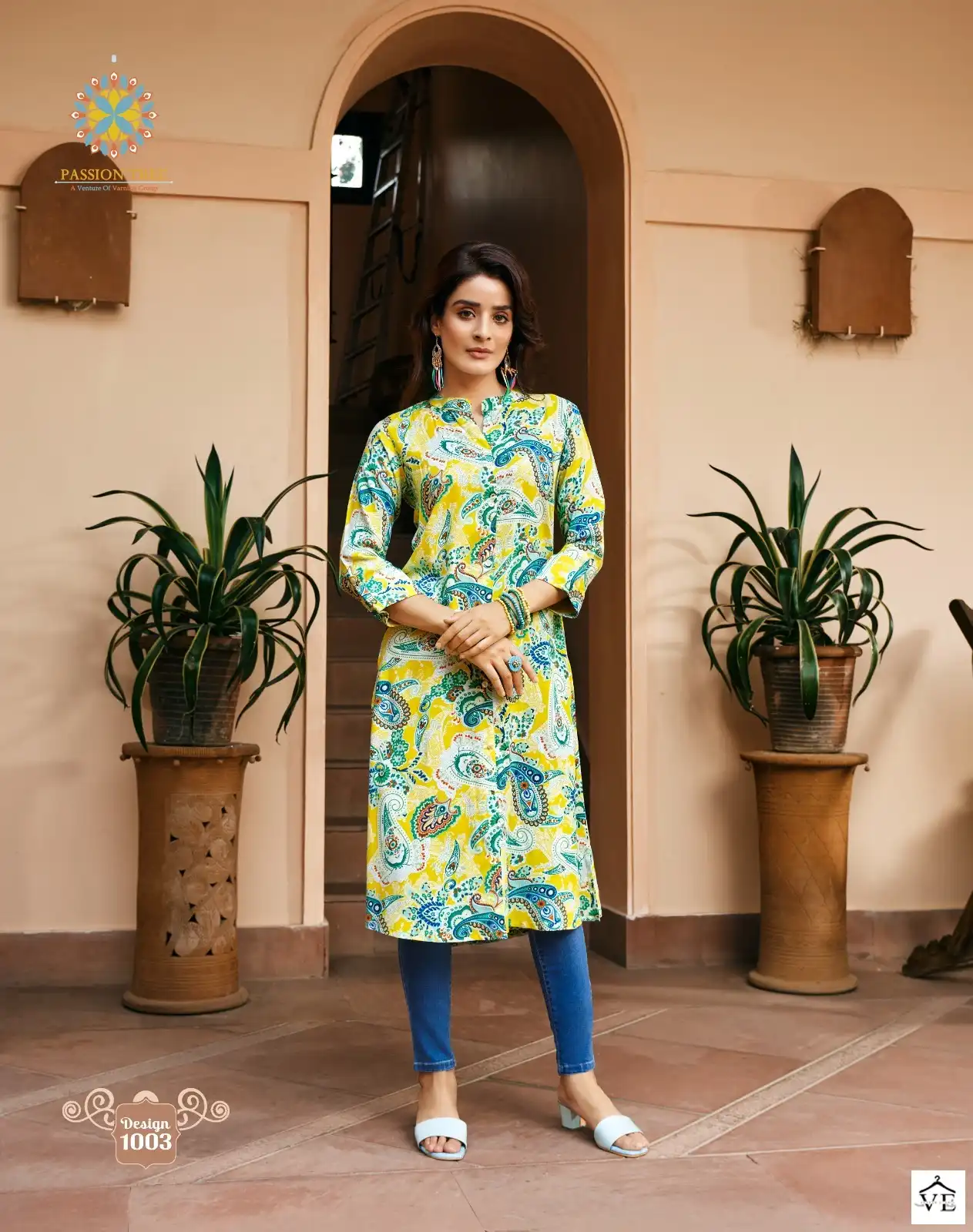 Vardan Ethnic Life Style Vol 1 Heavy Rayon Wholesale Kurtis Catalog — Wholesale Kurtis, MPA wholesale from Surat - Gallery Image 4