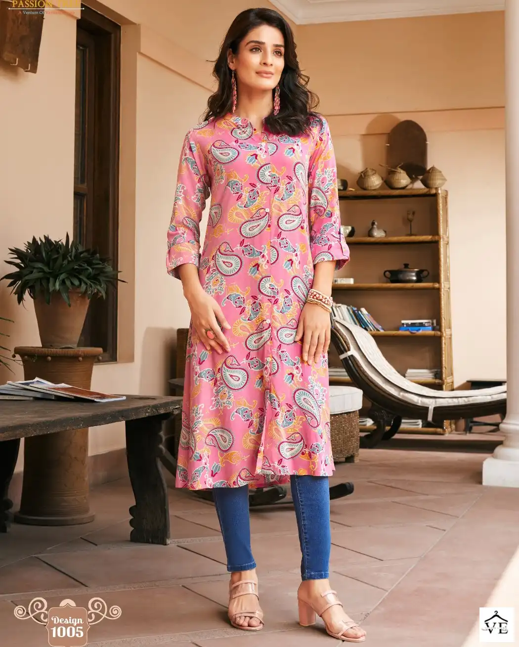 Vardan Ethnic Life Style Vol 1 Heavy Rayon Wholesale Kurtis Catalog — Wholesale Kurtis, MPA wholesale from Surat — view 1