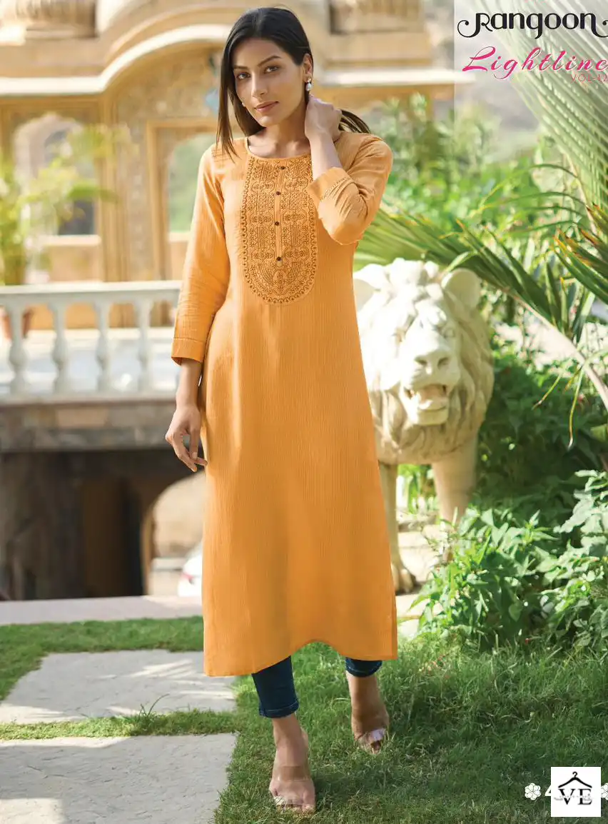 Rangoon Light Line Vol 12 Fancy Lining Silk Wholesale Kurtis Catalog — Wholesale Kurtis, MPA wholesale from Surat — view 1