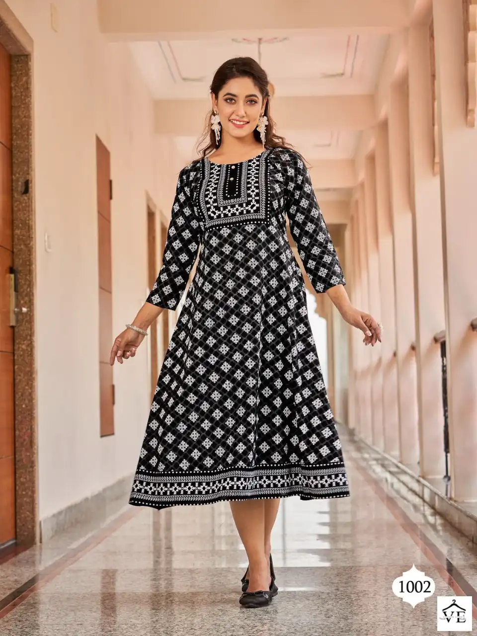 Vardan Ethnic Lilly V1 Pure 14 Kg Rayon Wholesale Long Kurtis Catalog — Wholesale Kurtis, MPA wholesale from Surat - Gallery Image 2