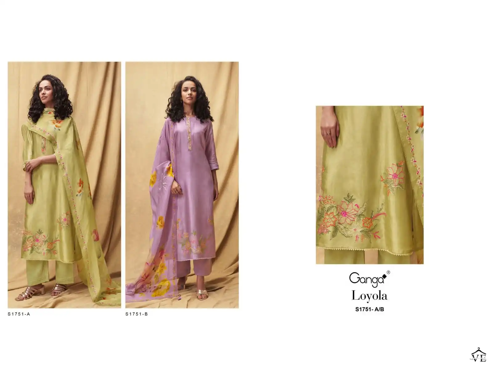 Ganga Loyola 1751 Premium Bemberg Russian Silk Wholesale Designer Salwar Suit Catalog — Wholesale Salwar Suits, Ganga wholesale from Surat — view 4