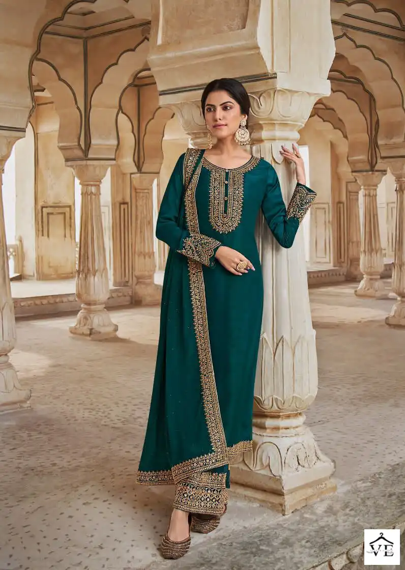 Lt Nitya Vol 186 Dola Silk Wholesale Designer Salwar Suit Catalog — Wholesale Salwar Suits, MPA wholesale from Surat — view 3