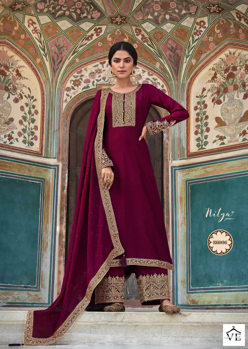 Lt Nitya Vol 186 Dola Silk Wholesale Designer Salwar Suit Catalog — Wholesale Salwar Suits, MPA wholesale from Surat — view 6