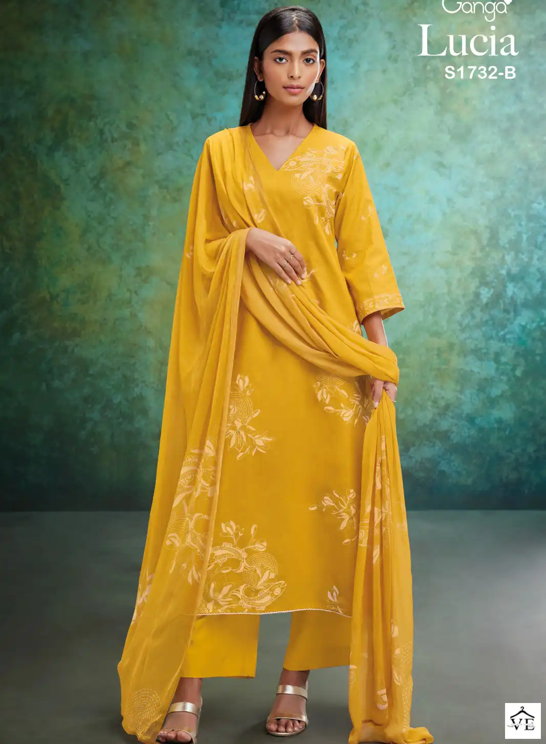 Ganga Lucia 1732 Cotton Wholesale Designer Salwar Suit Catalog — Wholesale Salwar Suits, Ganga wholesale from Surat — view 1