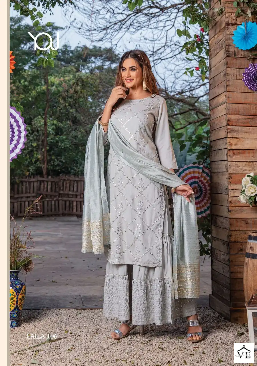 Wanna Laila Pure Rayon Wholesale Readymade Salwar Suit Catalog — Wholesale Salwar Suits, MPA wholesale from Surat — view 3