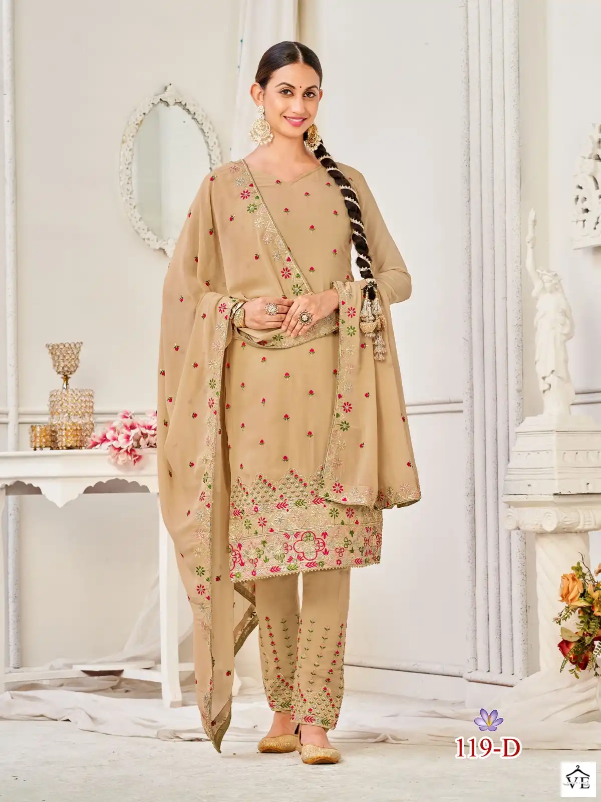 Vardan Ethnic Liyana Faux Georgette Wholesale Designer Salwar Suit Catalog — Wholesale Salwar Suits, MPA wholesale from Surat - Gallery Image 2