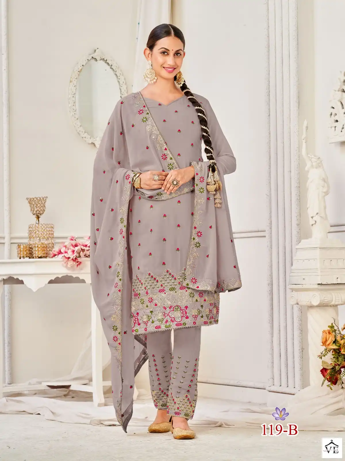Vardan Ethnic Liyana Faux Georgette Wholesale Designer Salwar Suit Catalog — Wholesale Salwar Suits, MPA wholesale from Surat - Gallery Image 3