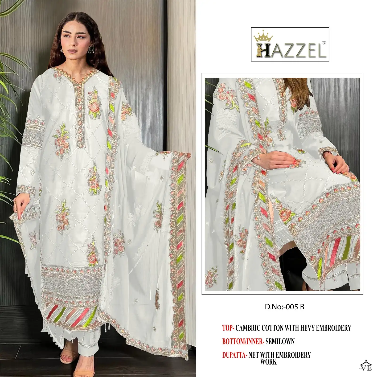 Vardan Ethnic D No 005 Cotton Wholesale Pakistani Salwar Suit Catalog — Wholesale Salwar Suits, MPA wholesale from Surat - Gallery Image 4