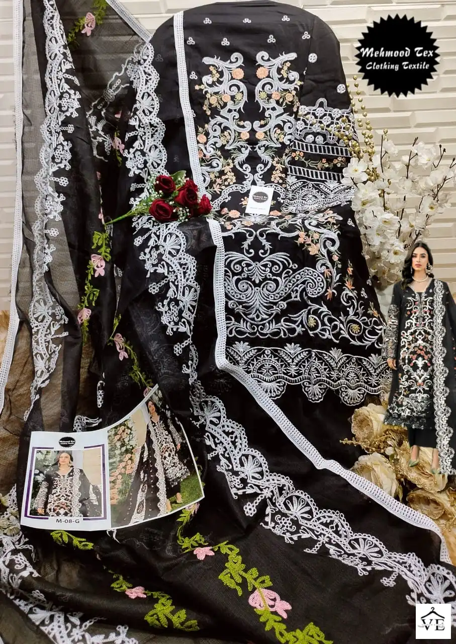Mehmood Tex M 08 G Cotton Wholesale Pakistani Salwar Suit Catalog — Wholesale Salwar Suits, MPA wholesale from Surat — view 3