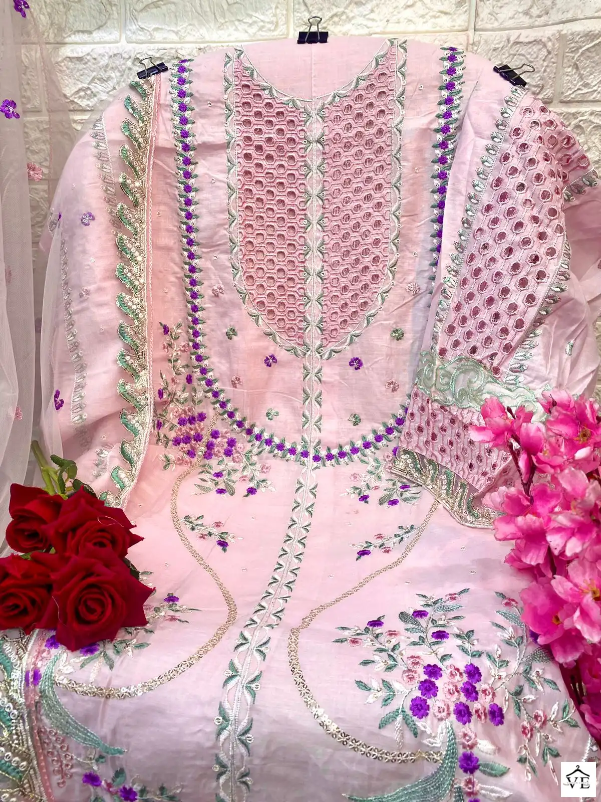 Mushq M 250 Pure Cotton Wholesale Pakistani Salwar Suit Catalog — Wholesale Salwar Suits, MPA wholesale from Surat - Gallery Image 3