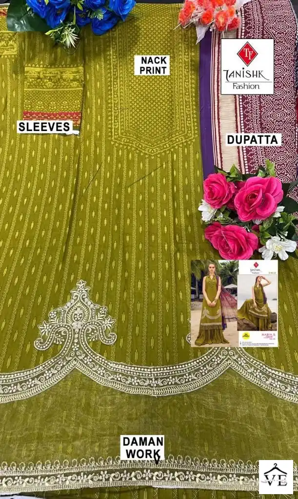 Tanishk Fashion M Print Maria B Pure Cameric Wholesale Pakistani Salwar Suit Catalog — Wholesale Salwar Suits, MPA wholesale from Surat - Gallery Image 2