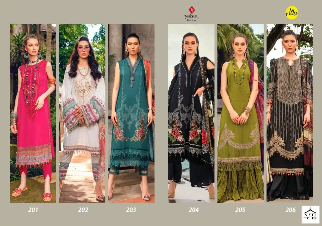 Tanishk Fashion M Print Maria B Pure Cameric Wholesale Pakistani Salwar Suit Catalog — Wholesale Salwar Suits, MPA wholesale from Surat — view 13