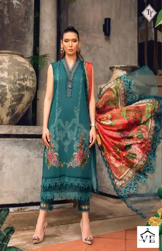 Tanishk Fashion M Print Maria B Pure Cameric Wholesale Pakistani Salwar Suit Catalog — Wholesale Salwar Suits, MPA wholesale from Surat - Gallery Image 4
