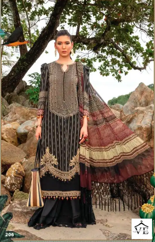 Tanishk Fashion M Print Maria B Pure Cameric Wholesale Pakistani Salwar Suit Catalog — Wholesale Salwar Suits, MPA wholesale from Surat - Gallery Image 5