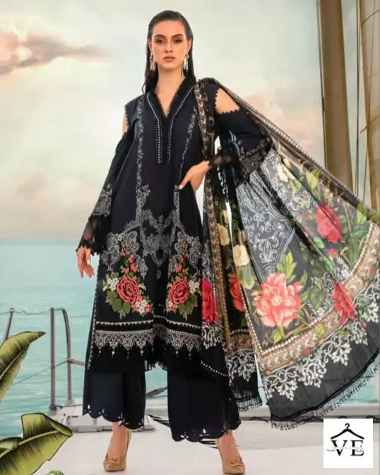 Tanishk Fashion M Print Maria B Pure Cameric Wholesale Pakistani Salwar Suit Catalog — Wholesale Salwar Suits, MPA wholesale from Surat — view 1