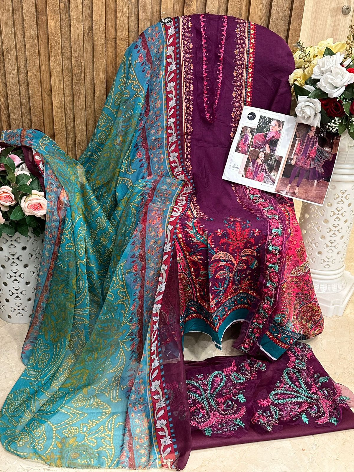 Mehboob Tex M Print Spring Summer 2023 Vol 01 Pure Cotton Wholesale Pakistani Salwar Suit Catalog — Wholesale Salwar Suits, MPA wholesale from Surat — view 4