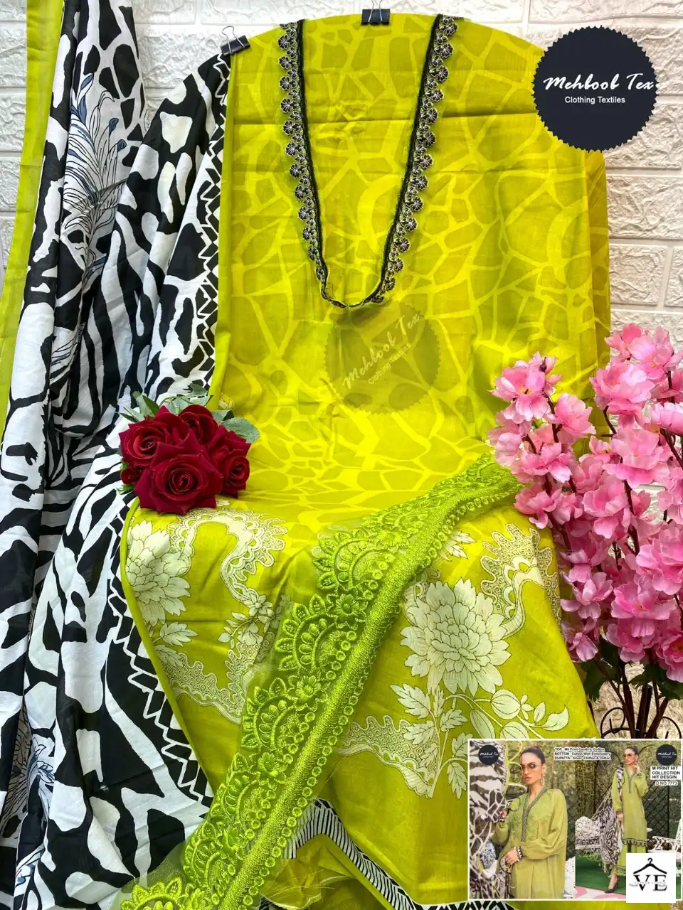 Mehboob Tex M Print Hit Collection 1031 Pure Cotton Print Wholesale Pakistani Salwar Suit — Wholesale Salwar Suits, MPA wholesale from Surat - Gallery Image 3