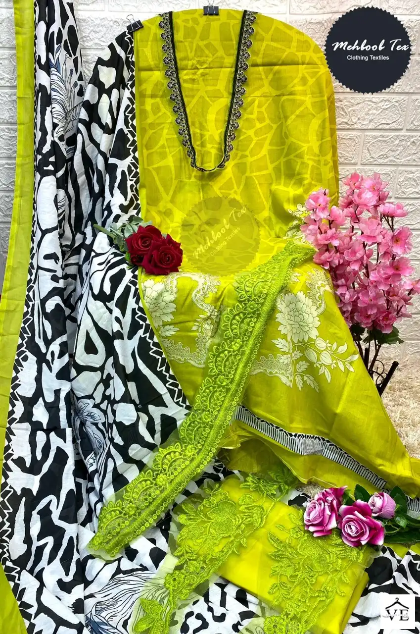 Mehboob Tex M Print Hit Collection 1031 Pure Cotton Print Wholesale Pakistani Salwar Suit — Wholesale Salwar Suits, MPA wholesale from Surat - Gallery Image 4