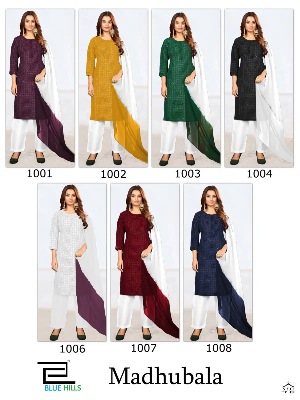 Blue Hills Madhubala Rayon 14Kg Wholesale Readymade Salwar Suit Catalog — Wholesale Salwar Suits, MPA wholesale from Surat — view 7