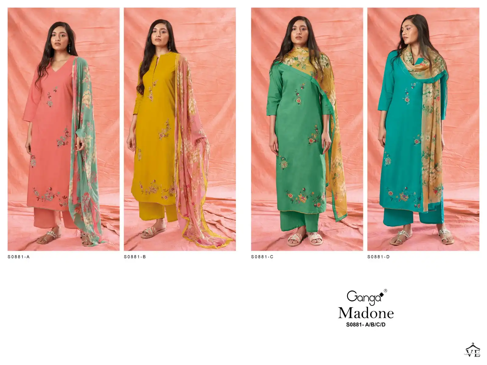 Ganga Madone 881 Premium Cotton Wholesale Designer Salwar Suit Catalog — Wholesale Salwar Suits, Ganga wholesale from Surat — view 5