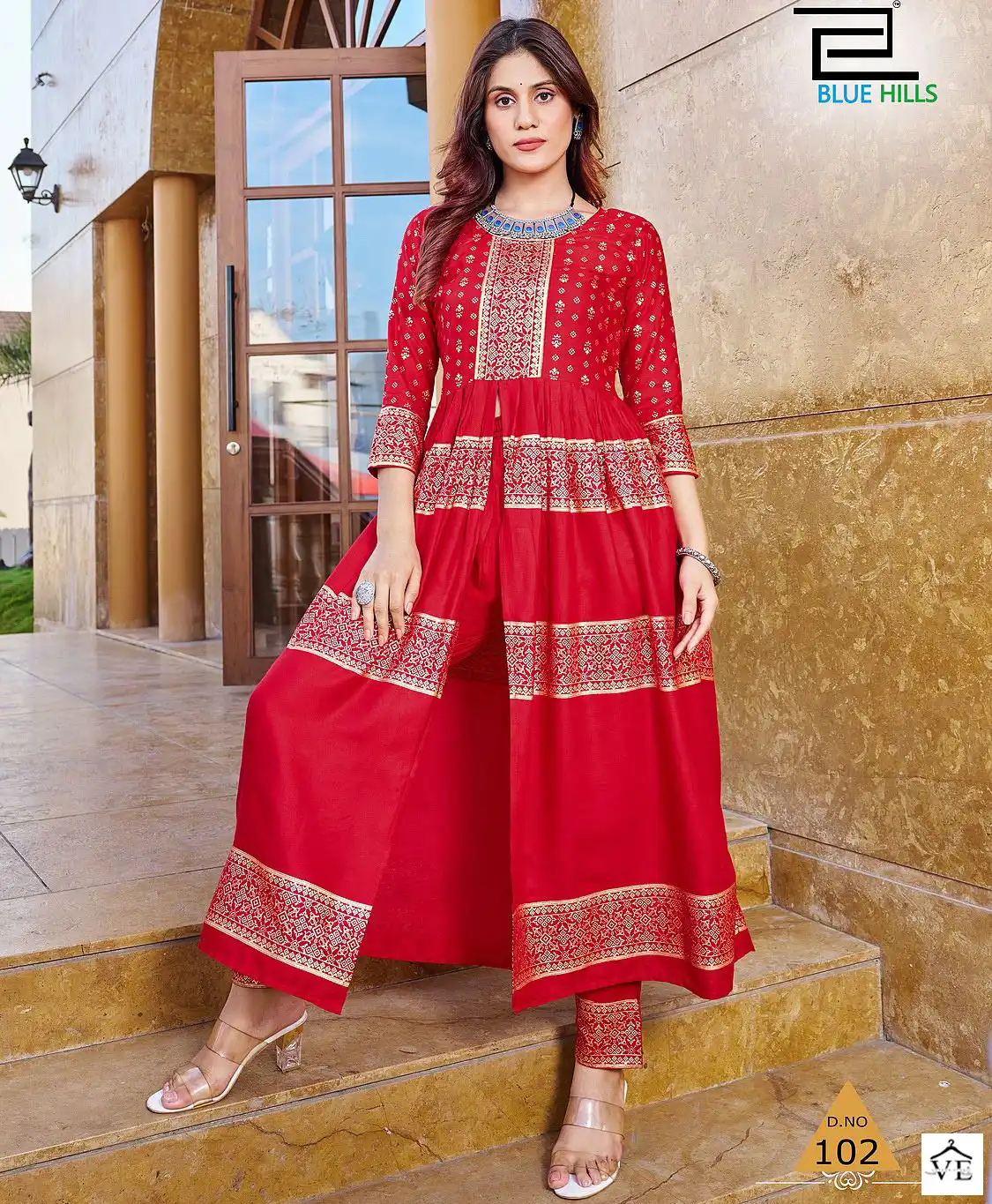 Vardan Ethnic Maharani Rayon 14Kg Wholesale Kurti With Pant Catalog — Wholesale Kurtis, MPA wholesale from Surat — view 1