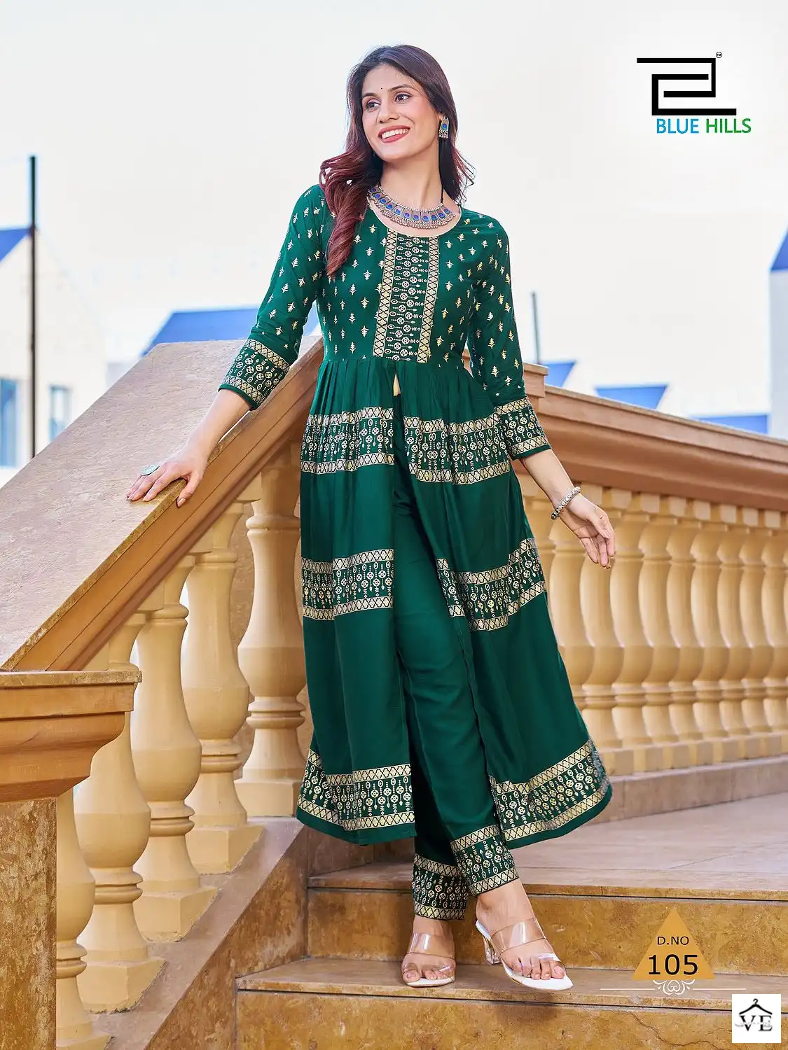Vardan Ethnic Maharani Rayon 14Kg Wholesale Kurti With Pant Catalog — Wholesale Kurtis, MPA wholesale from Surat - Gallery Image 5